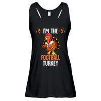 Thanksgiving IM The Football Turkey Ladies Essential Flowy Tank