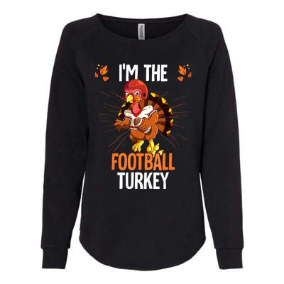 Thanksgiving IM The Football Turkey Womens California Wash Sweatshirt