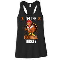 Thanksgiving IM The Football Turkey Women's Racerback Tank