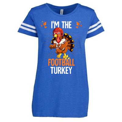 Thanksgiving IM The Football Turkey Enza Ladies Jersey Football T-Shirt