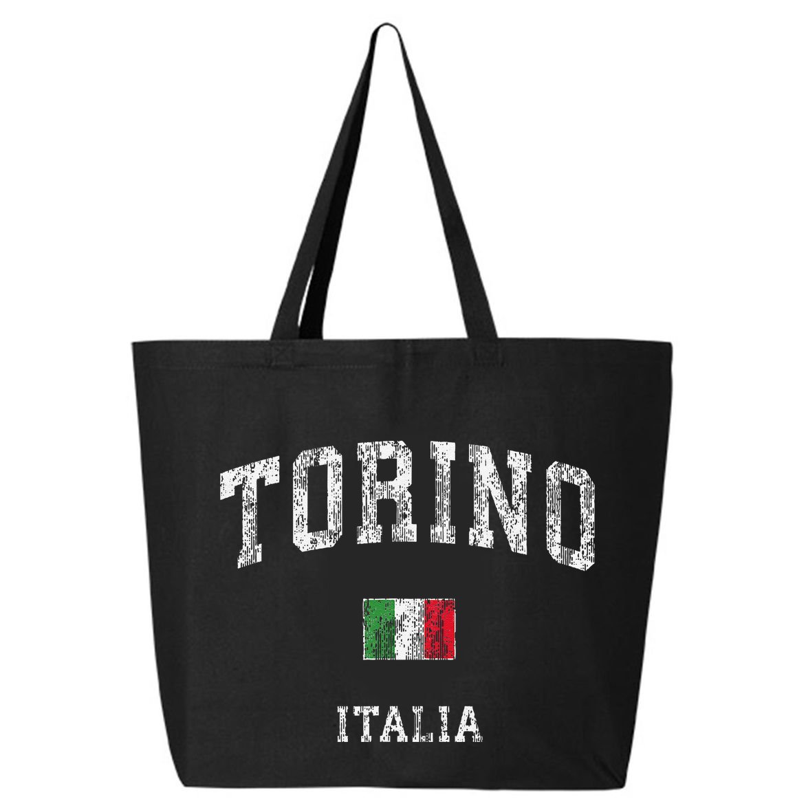 Turin Italy Torino Italia Vintage Athletic Sports 25L Jumbo Tote