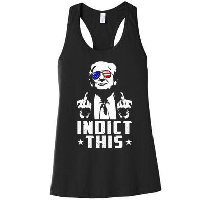 Trump Indict This Political Arrest For Republican Women's Racerback Tank