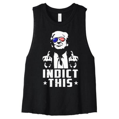 Trump Indict This Political Arrest For Republican Women's Racerback Cropped Tank