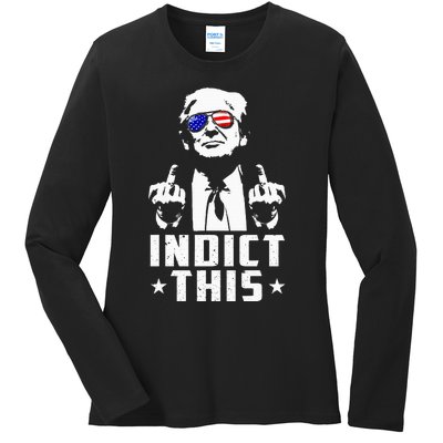 Trump Indict This Political Arrest For Republican Ladies Long Sleeve Shirt