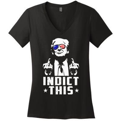 Trump Indict This Political Arrest For Republican Women's V-Neck T-Shirt