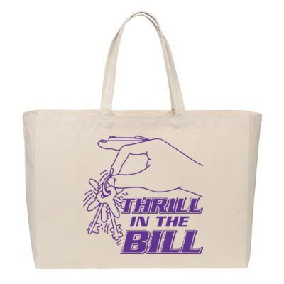 Thrill In The B Chicks University Cotton Canvas Jumbo Tote