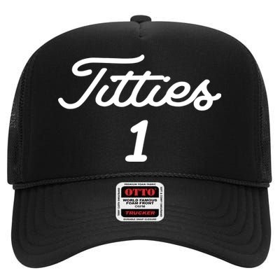 Titties 1 2 3 4 Custom Golf Ball Personalize Matching High Crown Mesh Back Trucker Hat