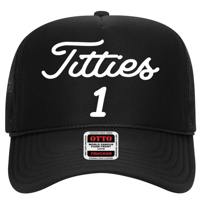 Titties 1 2 3 4 Custom Golf Ball Personalize Matching High Crown Mesh Back Trucker Hat