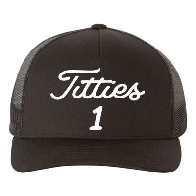 Titties 1 2 3 4 Custom Golf Ball Personalize Matching Yupoong Adult 5-Panel Trucker Hat