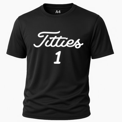 Titties 1 2 3 4 Custom Golf Ball Personalize Matching Cooling Performance Crew T-Shirt