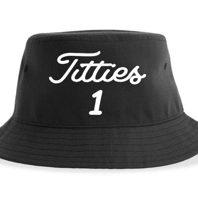 Titties 1 2 3 4 Custom Golf Ball Personalize Matching Sustainable Bucket Hat