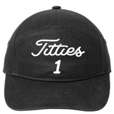 Titties 1 2 3 4 Custom Golf Ball Personalize Matching 7-Panel Snapback Hat