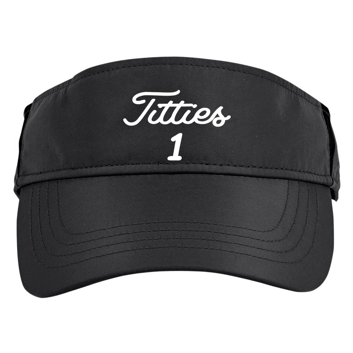 Titties 1 2 3 4 Custom Golf Ball Personalize Matching Adult Drive Performance Visor
