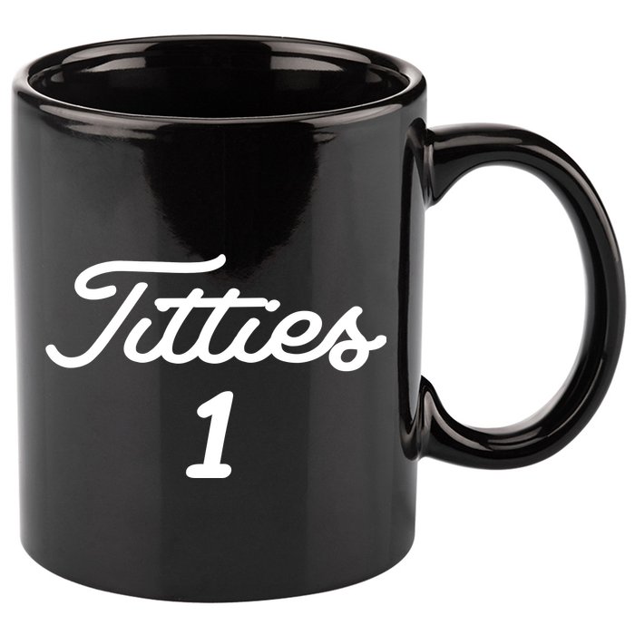 Titties 1 2 3 4 Custom Golf Ball Personalize Matching 11oz C Handle Ceramic Mug