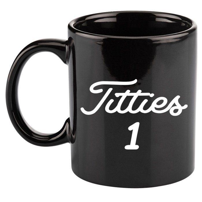 Titties 1 2 3 4 Custom Golf Ball Personalize Matching 11oz C Handle Ceramic Mug