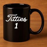Titties 1 2 3 4 Custom Golf Ball Personalize Matching 11oz C Handle Ceramic Mug