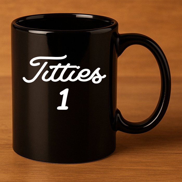 Titties 1 2 3 4 Custom Golf Ball Personalize Matching 11oz C Handle Ceramic Mug