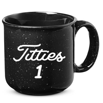 Titties 1 2 3 4 Custom Golf Ball Personalize Matching 15oz Campfire Ceramic Mug