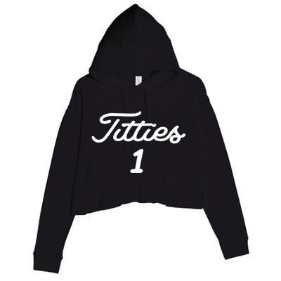 Titties 1 2 3 4 Custom Golf Ball Personalize Matching Crop Fleece Hoodie