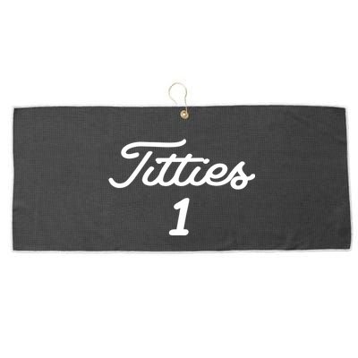 Titties 1 2 3 4 Custom Golf Ball Personalize Matching Large Microfiber Waffle Golf Towel