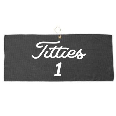 Titties 1 2 3 4 Custom Golf Ball Personalize Matching Large Microfiber Waffle Golf Towel