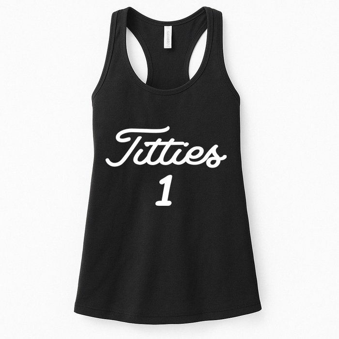 Titties 1 2 3 4 Custom Golf Ball Personalize Matching Womens Tank Top