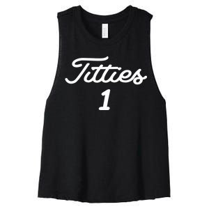 Titties 1 2 3 4 Custom Golf Ball Personalize Matching Women's Racerback Cropped Tank