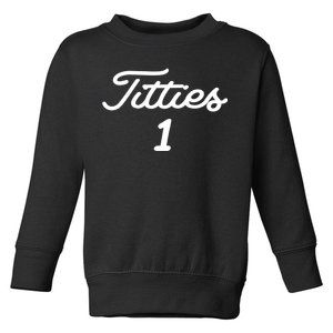 Titties 1 2 3 4 Custom Golf Ball Personalize Matching Toddler Sweatshirt