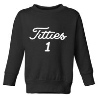 Titties 1 2 3 4 Custom Golf Ball Personalize Matching Toddler Sweatshirt