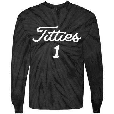 Titties 1 2 3 4 Custom Golf Ball Personalize Matching Tie-Dye Long Sleeve Shirt
