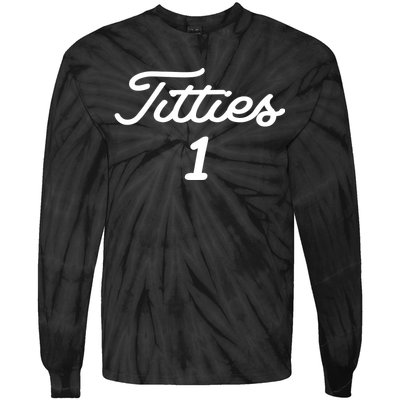 Titties 1 2 3 4 Custom Golf Ball Personalize Matching Tie-Dye Long Sleeve Shirt