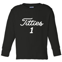 Titties 1 2 3 4 Custom Golf Ball Personalize Matching Toddler Long Sleeve Shirt