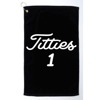 Titties 1 2 3 4 Custom Golf Ball Personalize Matching Platinum Collection Golf Towel