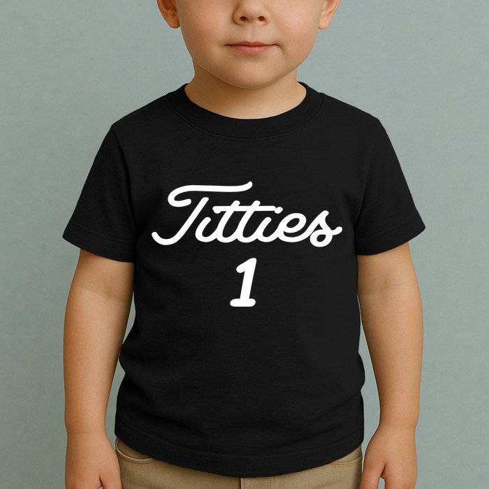 Titties 1 2 3 4 Custom Golf Ball Personalize Matching Toddler T-Shirt