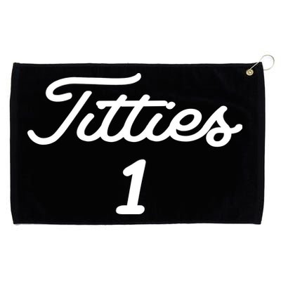 Titties 1 2 3 4 Custom Golf Ball Personalize Matching Grommeted Golf Towel