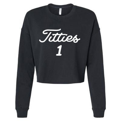 Titties 1 2 3 4 Custom Golf Ball Personalize Matching Cropped Pullover Crew