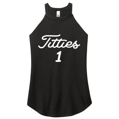 Titties 1 2 3 4 Custom Golf Ball Personalize Matching Women's Perfect Tri Rocker Tank