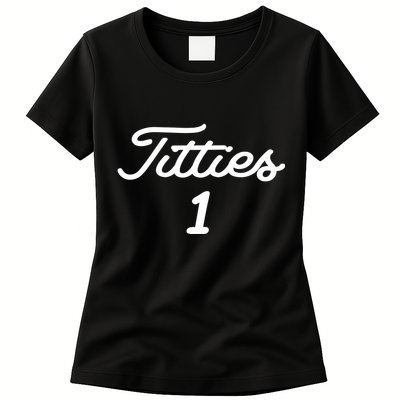 Titties 1 2 3 4 Custom Golf Ball Personalize Matching Womens T-Shirt