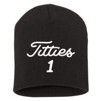 Titties 1 2 3 4 Custom Golf Ball Personalize Matching Short Acrylic Beanie