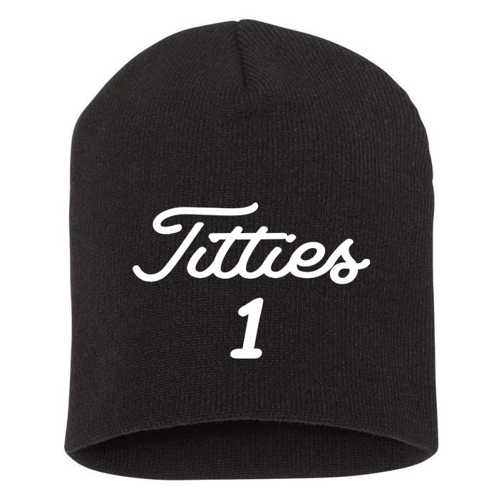 Titties 1 2 3 4 Custom Golf Ball Personalize Matching Short Acrylic Beanie