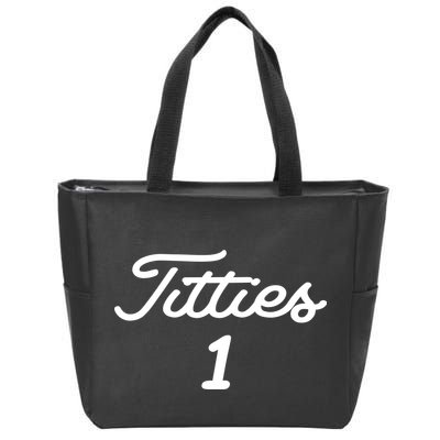 Titties 1 2 3 4 Custom Golf Ball Personalize Matching Zip Tote Bag