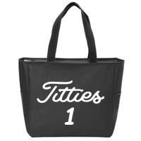Titties 1 2 3 4 Custom Golf Ball Personalize Matching Zip Tote Bag
