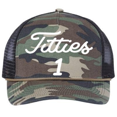 Titties 1 2 3 4 Custom Golf Ball Personalize Matching Retro Rope Trucker Hat Cap