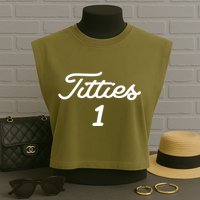 Titties 1 2 3 4 Custom Golf Ball Personalize Matching Garment-Dyed Women's Muscle Tee