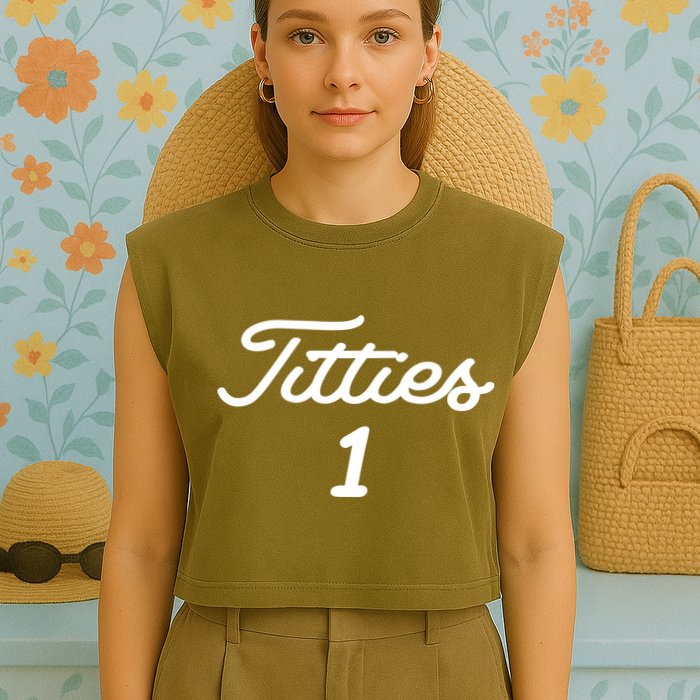 Titties 1 2 3 4 Custom Golf Ball Personalize Matching Garment-Dyed Women's Muscle Tee