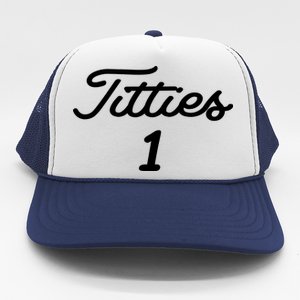 Titties 1 2 3 4 Custom Golf Ball Personalize Matching Trucker Hat