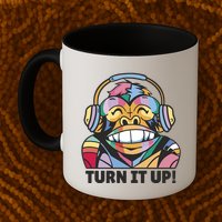 Turn It Up Music Monkey Mug