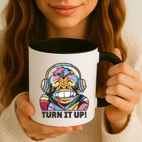 Turn It Up Music Monkey Mug