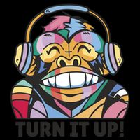 Turn It Up Music Monkey Drawstring Bag