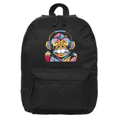 Turn It Up Music Monkey 16 in Basic Backpack